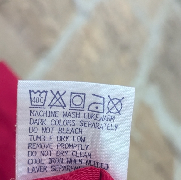 Vintage 80s Reebok Tennis Collection Pleated Skirt Medium Pickleball Bright Red - Picture 8 of 9